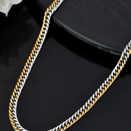 VOJ Men Brass Silver-Plated Chain-image-58
