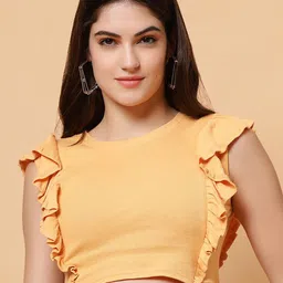 Unifringe Women Cotton Round Neck Crop Top-picture-18