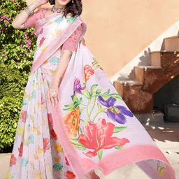 Anouk Zari Floral Printed Saree-37