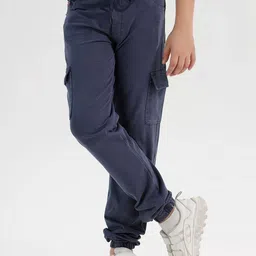 CHILINS Boys Mid Rise Pure Cotton Track Pants-image-5