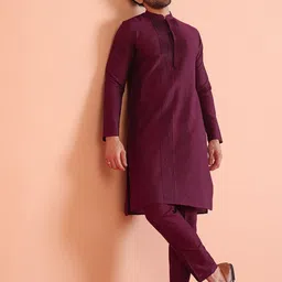 KISAH Men Striped Regular Kurta with Trousers &-picture-36