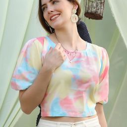 SZN Women Round Neck Puff Sleeves Top-image-50