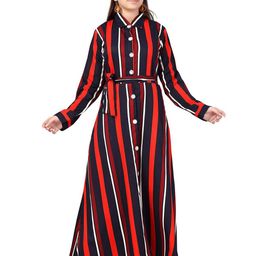 HERE&NOW Girls Striped Shirt Maxi Dress-image-95