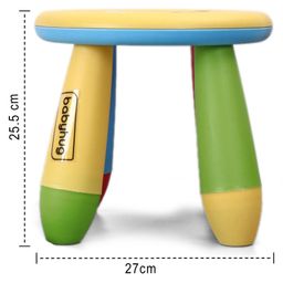 Babyhug  Small Size Stool Cherry Print - Yellow & Multicolor image 3