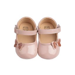 Neska Moda 6 To 12 Months Newborn Baby Girls Belly Shoe Fancy Partywear Anti-Slip Sandal Booties (Toe to Heel Length - 12 cm, Pink)-16