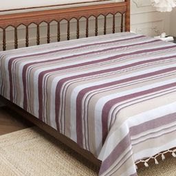 Aura Pink & White Striped 210 TC Cotton King Bedsheet 2.29 m x 2.54 m-image-56
