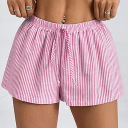 LULU & SKY Women Striped Loose Fit High-Rise Technology Shorts-picture-10