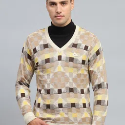Monte Carlo Men Checked Woollen Pullover-picture-23