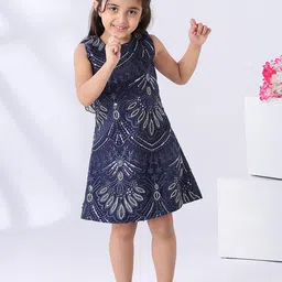 Mark and Mia Girls Floral Cotton Printed A-Line Dress-image-18