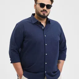 Snitch Men Classic Fit Spread Collar Solid Cotton Casual Shirt-picture-29