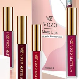 VOZO Set Of 4 Stay-All-Day Matte Liquid Lipstick - 4 ml Each - 101 - 103 - 104 - 106-52