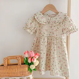 LULU & SKY Floral Print Puff Sleeve Fit & Flare Dress-picture-8