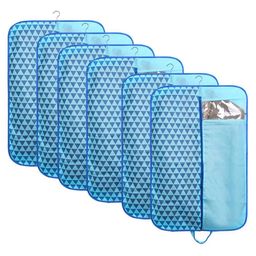 prettykrafts Blue 6 Pieces Reusable Blazer Organisers-3