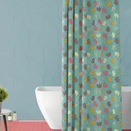 ArtzFolio Pink & Green Printed Waterproof Shower Curtain-image-94