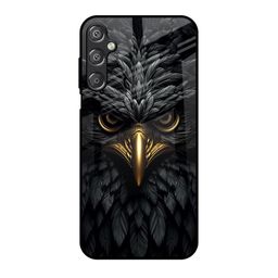 QRIOH Scary Eagle Eye Printed Lightweight Silicone Samsung Galaxy M15 5G Glass Back Case-image-74
