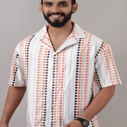 VILLAIN Men Relaxed Opaque Printed Casual Shirt-image-47