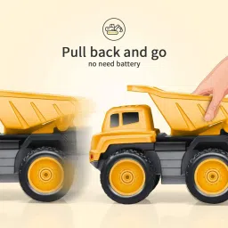 deuson ecom Engineering Toy Set 6 Crane Excavator Unbreakable Truck roller Mixer Transporter image 4