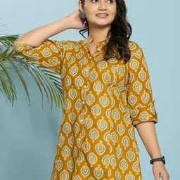 INDYES Women Ethnic Motifs Printed Pure Cotton Kurti-picture-22