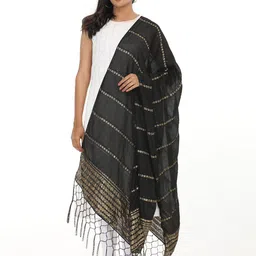 HELLA FASHIONS Striped Viscose Rayon Dupatta-picture-28