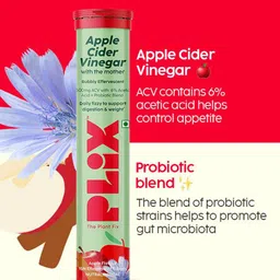 PLIX THE PLANT FIX Set Of 12 Apple Cider Vinegar Effervescent-15 Tablets Each- Apple Brust image 5