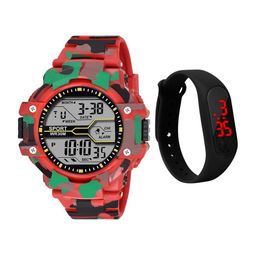 THE SHOPOHOLIC Men Pack Of 2 Dial & Straps Digital Watch Ar-Red-M-Led-image-18