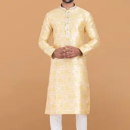 ROOTED LIBAAS Men Ethnic Motifs Regular Kurta with Pyjamas-30