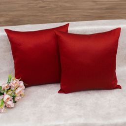 RoyalDeco Maroon Set of 2 Square Cushion Covers-picture-12