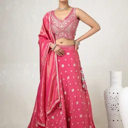 Soch Embroidered Mirror Work Ready to Wear Lehenga & Blouse With Dupatta-picture-51