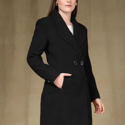 Juelle Women Notched Lapel Collar Stylished Single-Breasted Overcoat-image-46