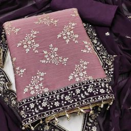 Maroosh Floral Embroidered Sequinned Unstitched Dress Material-image-68