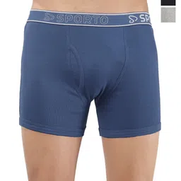 Sporto by Macho Men Pack Of 3 Soft Long Trunks Sprto_M1030-Dnm(1)-G(1)-N(1)-S-picture-9