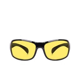 LEGEND EYEWEAR Unisex Yellow Lens & Black Wayfarer Sunglasses with-41