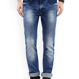 fineblu Men Slim Fit Mid-Rise Heavy Fade Stretchable Jeans-picture-40