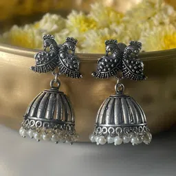 Niska Artificial Stones Studded Contemporary Jhumkas Earrings-image-52