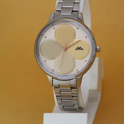 VIRAKTI Women Stainless Steel Bracelet Style Straps Analogue Watch G-82-KHAKHI STEEL-image-95