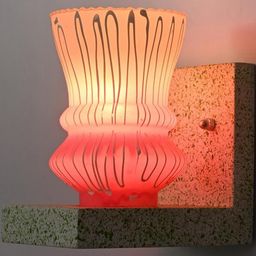 SOMIL Pink Glass Cylinder Printed Wall Lamps-picture-16