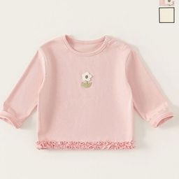 LULU & SKY Girls Henley Neck Raw Edge T-shirt-image-80
