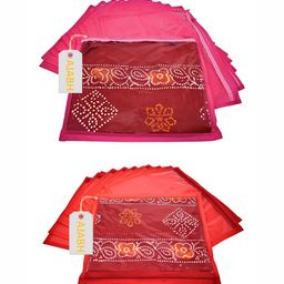 Ajabh Pink Set of 6 Regular Multi-Utility Organisers-3