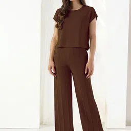 Selvia Round Neck T-shirt & Trouser Co-Ord Set-picture-46