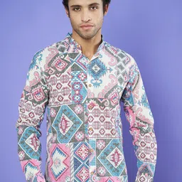 KALINI Men Premium Opaque Printed Casual Shirt-image-53