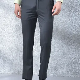 Canary London Men Smart Slim Fit Wrinkle Free Trousers-picture-37