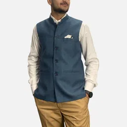 GARGIAN Master Cut Men Blue Polyester Jackets-picture-38