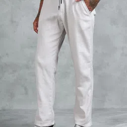 beevee Men Cotton Solid Mid-Rise Regular Fit Regular Trousers-picture-20