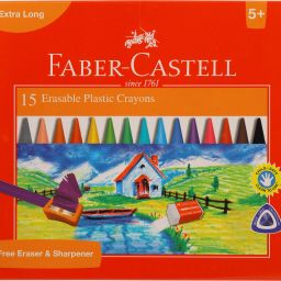 15 Erasable Plastic Crayons (110mm)-11