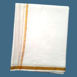 Jinka Lakshmi Collections Cotton Men Dhoti 2 Meters Unstitched Pack of 1 Solid Men Dhoti-image-1