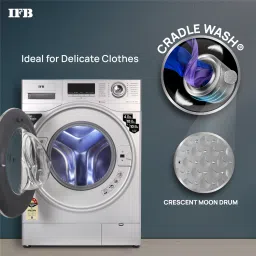 ifb 9 kg 2X Power Dual Steam, Hard Water Wash, Active Color Protection Fully Automatic Front Load with In-built Heater Silver image 5