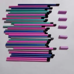 Dark HB Pencil Pack of 40 Pencils with 4 Tringle Eraser 4 Fancy Smily Eraser Pencil-5