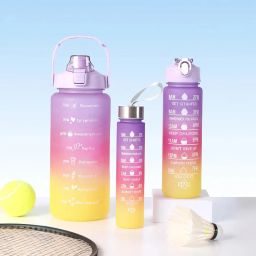 Leakproof Unbreakable BPA Free Travel & Gym Big Water Bottle set of 350ml+900ml+ 2000 ml Bottle-image-4