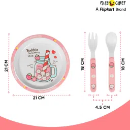 miss & chief by flipkart Baby Feeding Utensil Set with Plate- Melamine image 5