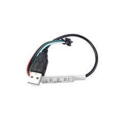 5-24V MINI 3Key LED Controller for WS2811 WS2812B LED Light Strip with USB Cable image 1